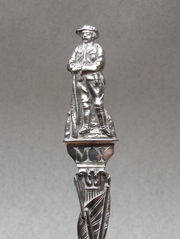 Finial of Mounted Yeomanry Boer War Commemorative Silver Spoon