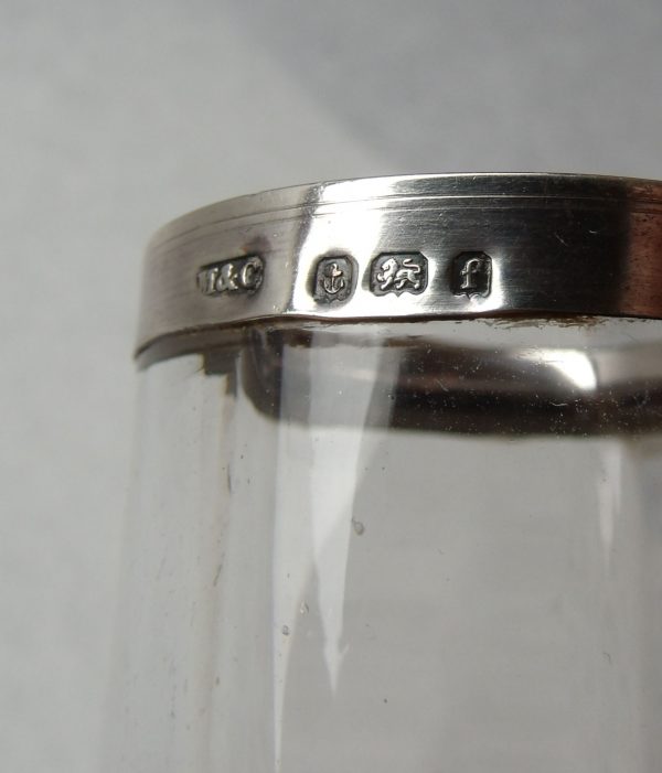 Hallmark on Silver Mounted Indian Colonial Calcutta Souvenir Vase 