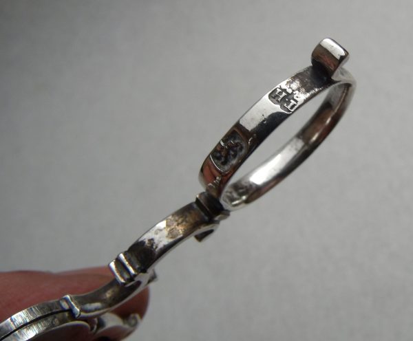 Hallmarks on Tea tongs by Thomas Hannam & Richard Mills
