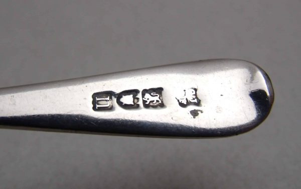 Edwardian Silver Teaspoon with Bright Cut Decoration