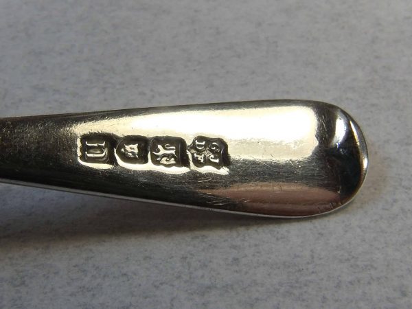 Bright Cut Silver Teaspoon Hallmarks
