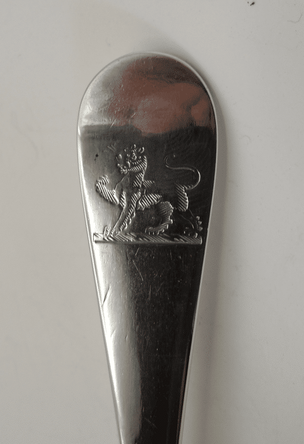 Engraving on Hester Bateman Table Spoon