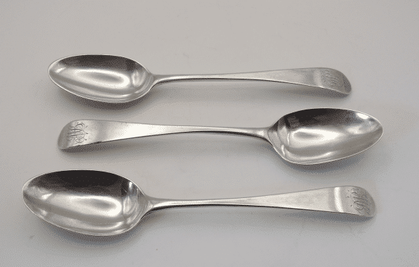 Three Hester Bateman Teaspoons