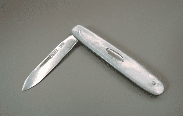 Folding Silver Fruit Knife
