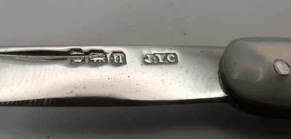 Hallmarks on Folding Silver Fruit Knife