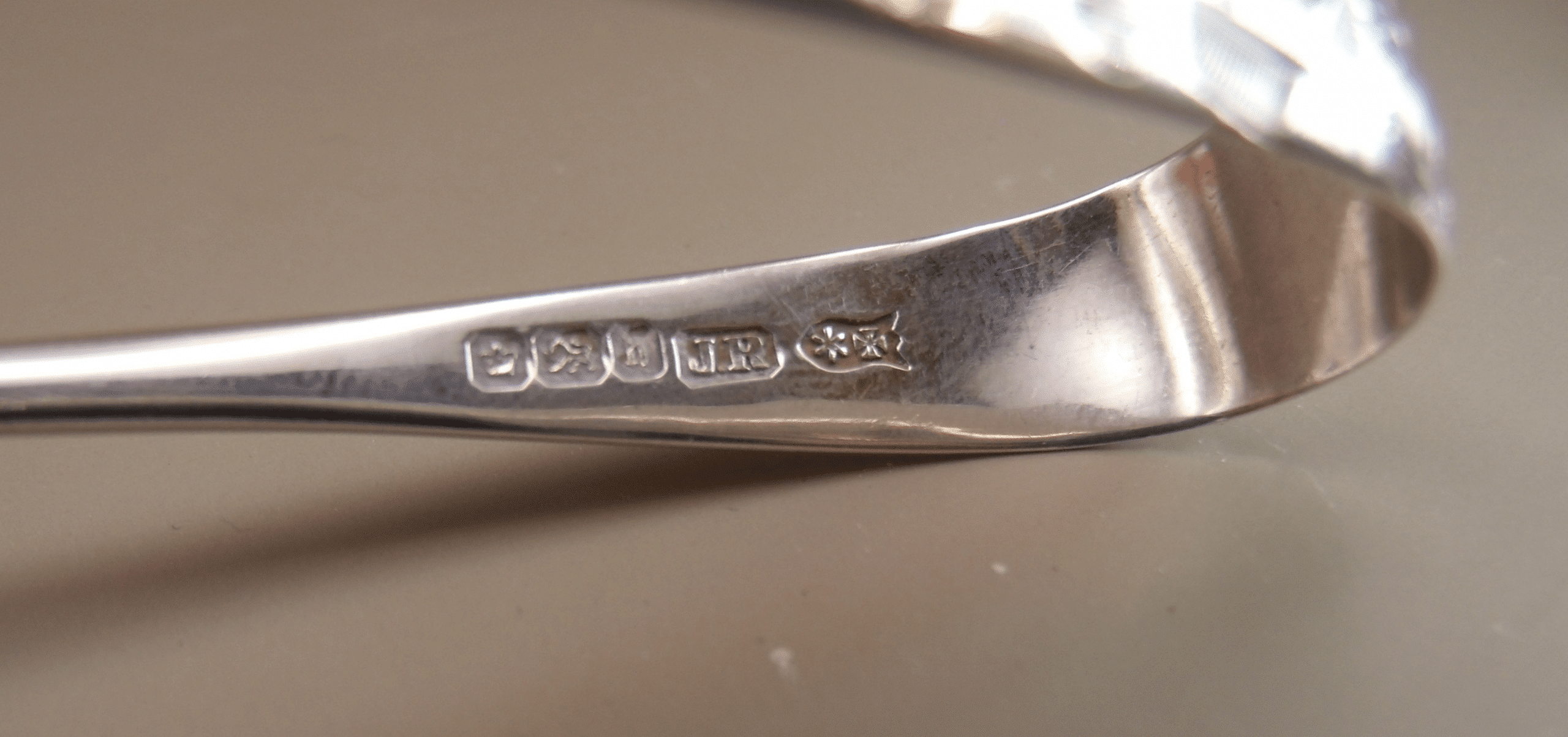 Hallmarks on Silver Sugar Tongs by Joseph Rodgers