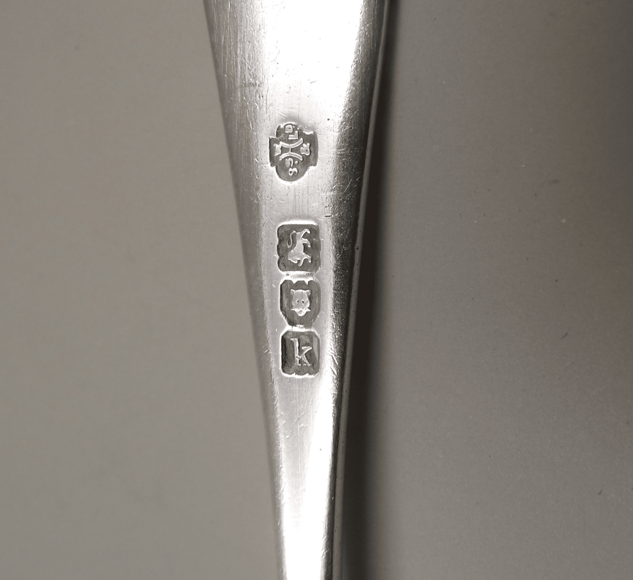 Hallmarks on 1st Volunteer Battalion Essex Regiment Silver Spoon