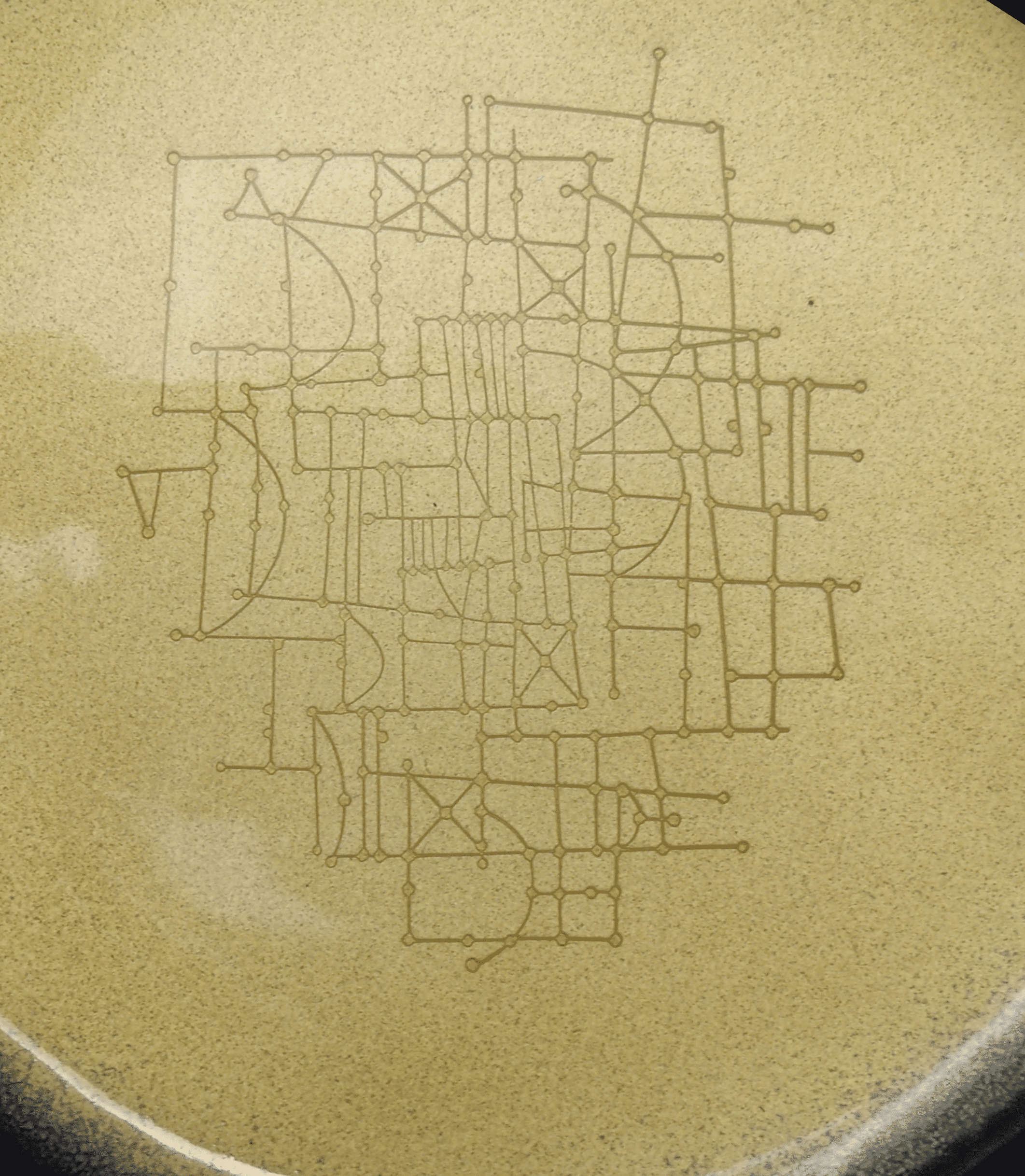 Modernist Design on Silver & Enamel Plate by Earl Pardon