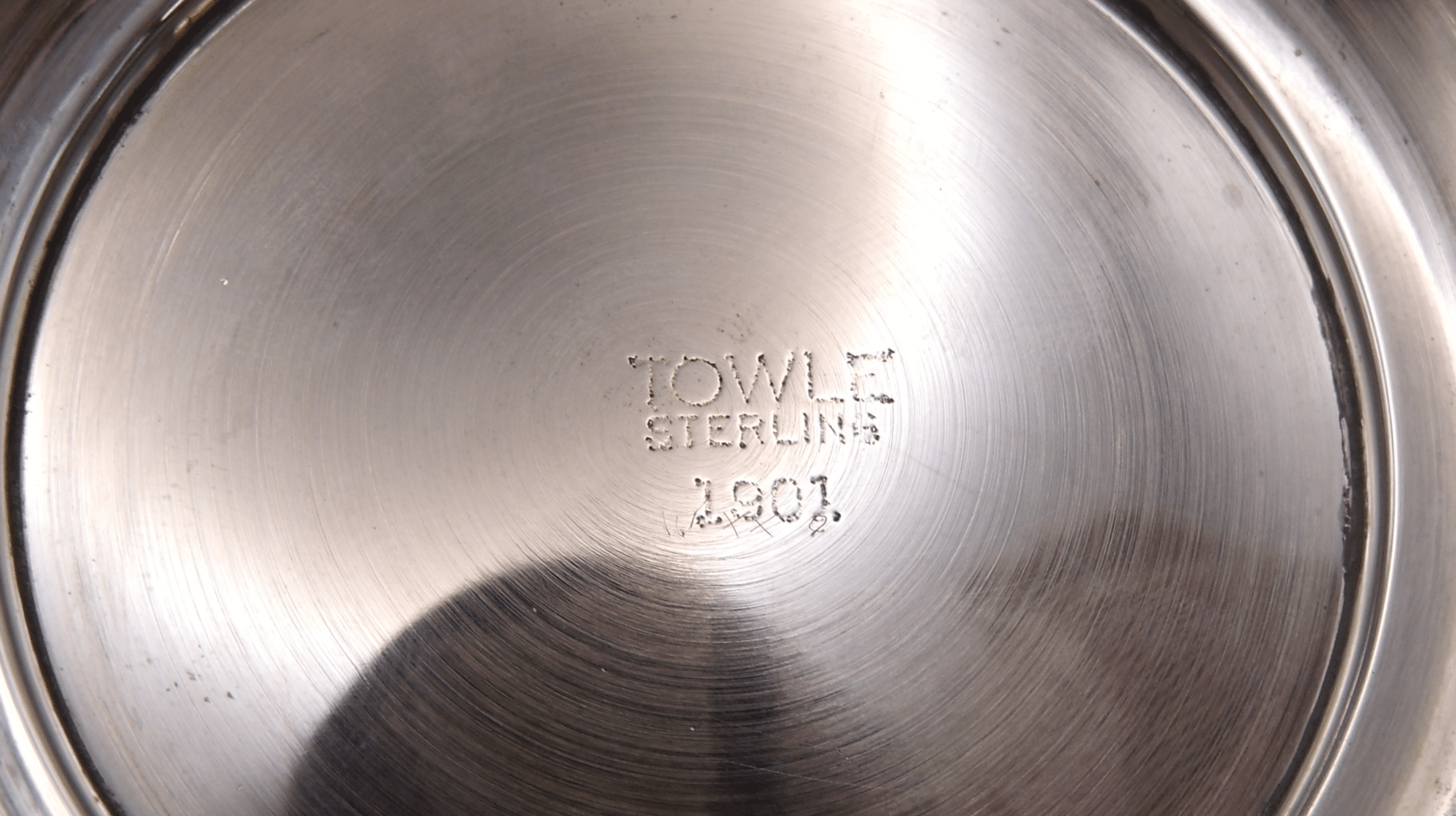 Sterling mark on Silver & Enamel Plate by Earl Pardon