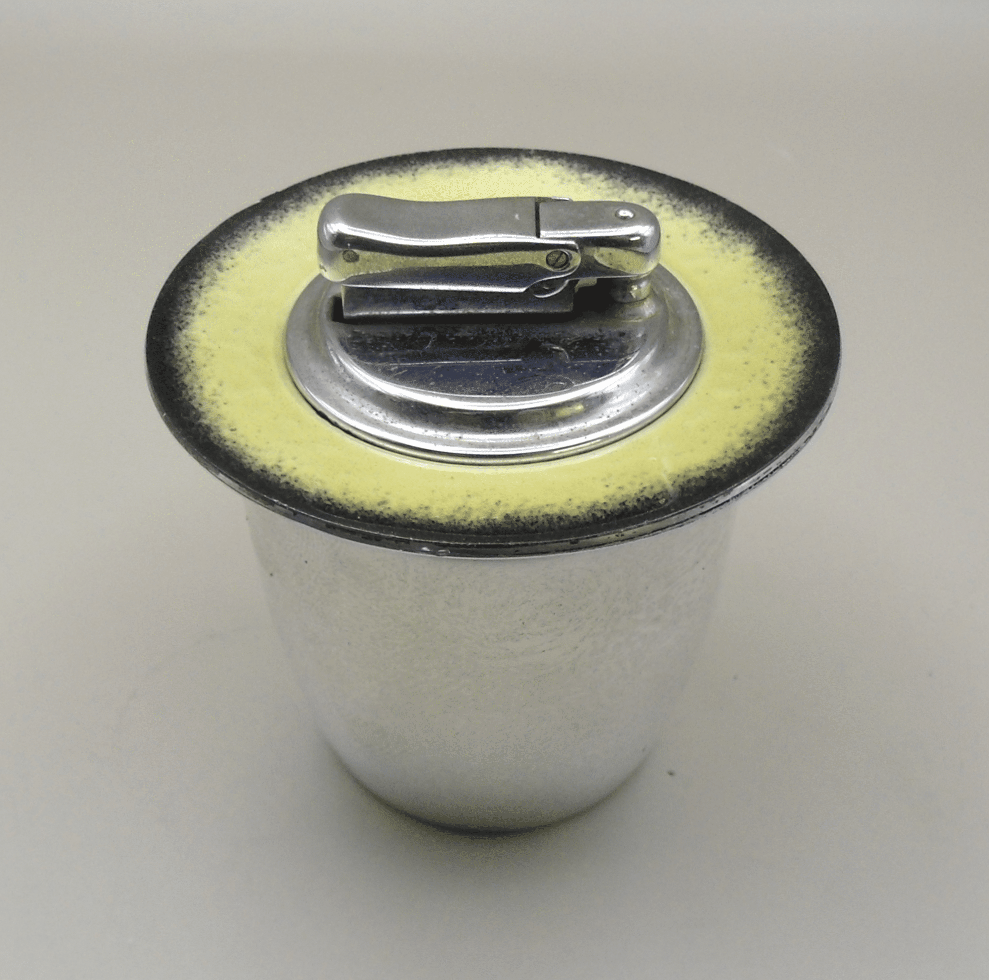 Modernist silver table lighter, possibly designed by Earl Pardon
